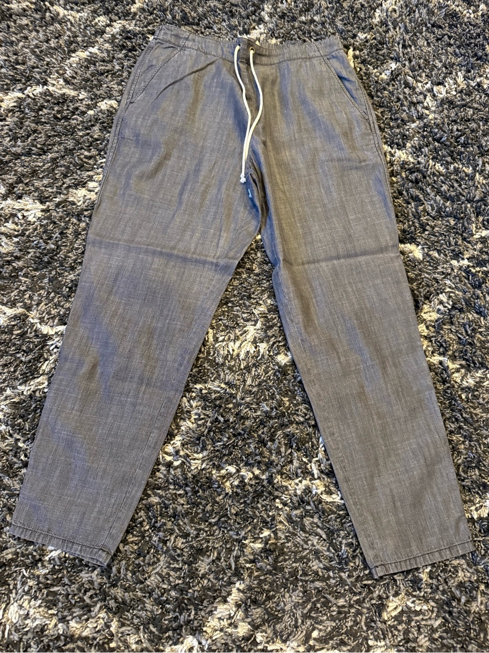 Eileen Fisher Women’s lightweight  Drawstring Joggers in Slate Gray